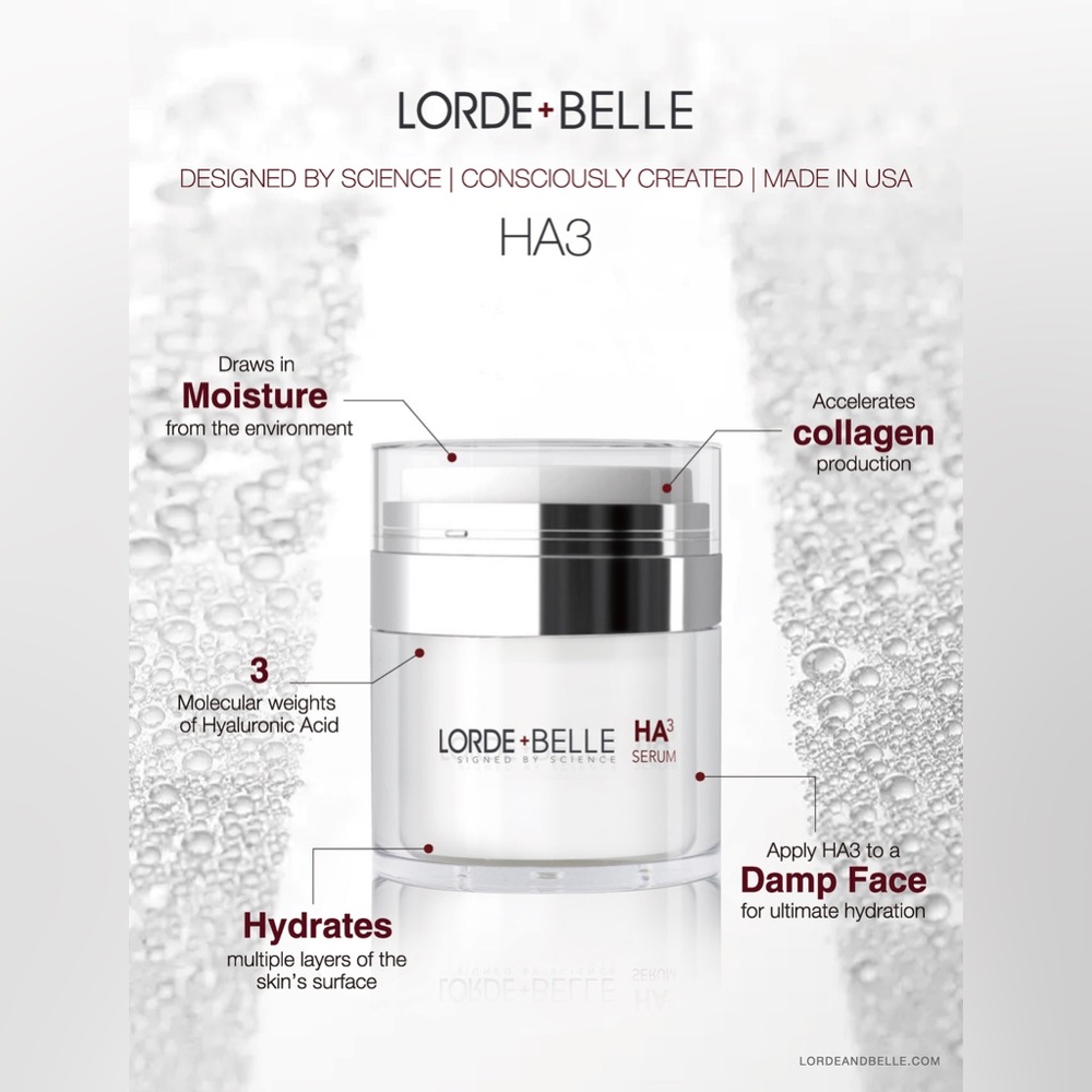 Lorde + Belle HA3 Serum – White Hydrating Face Serum - Picture 3 of 15